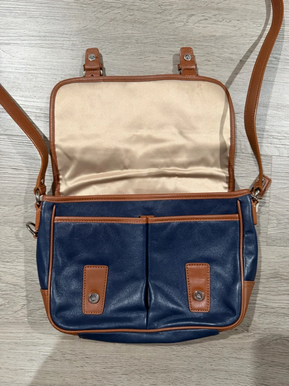 Coach‎ Park Leather Vintage Messenger Bag Crossbody Colorblock F23383